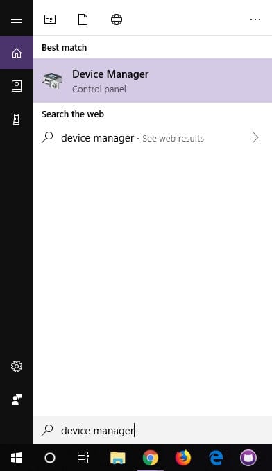 Windows Device Manager search showing where to inspect serial ports