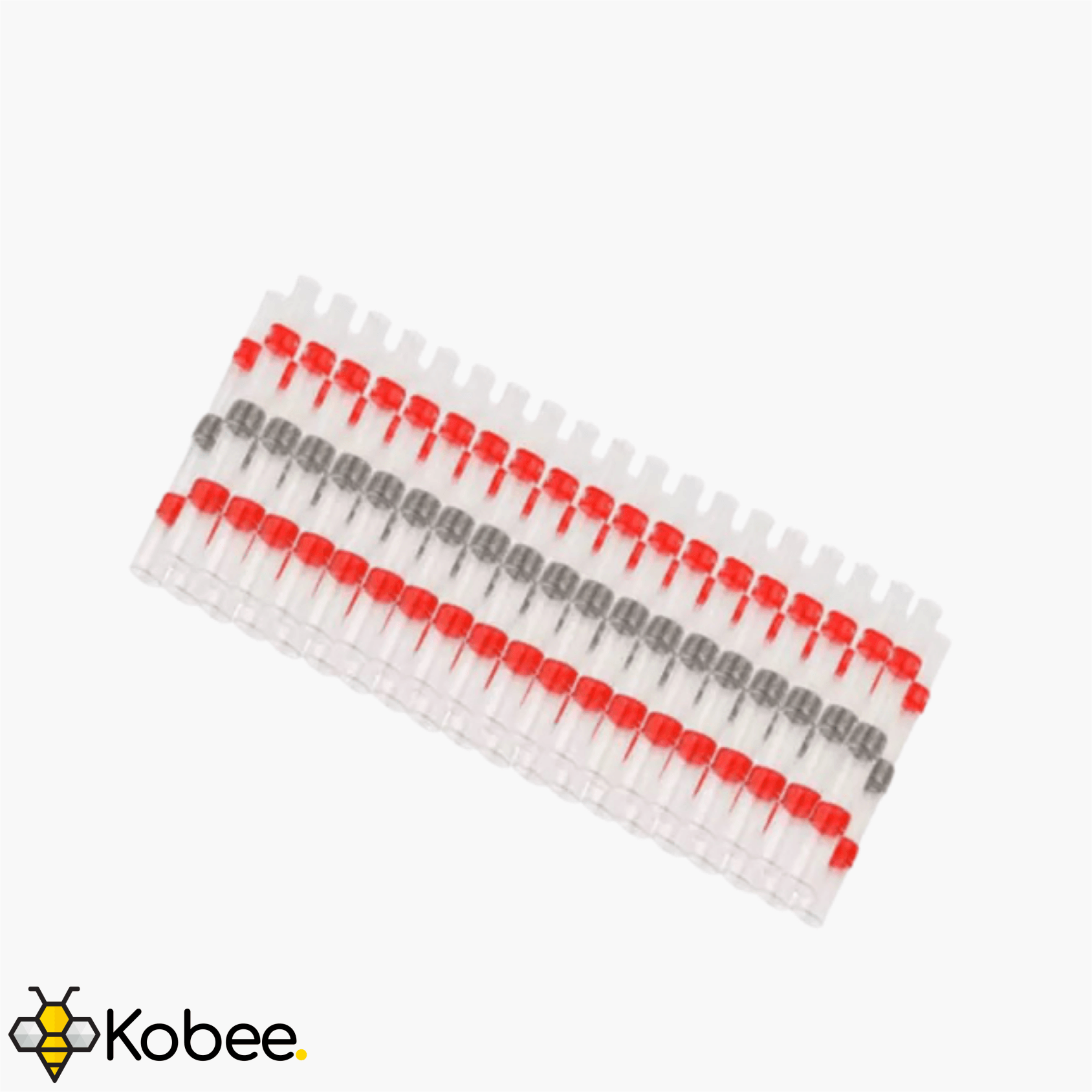 Red solder sleeve wire connectors for 0.5 to 1.0 square millimetre wire