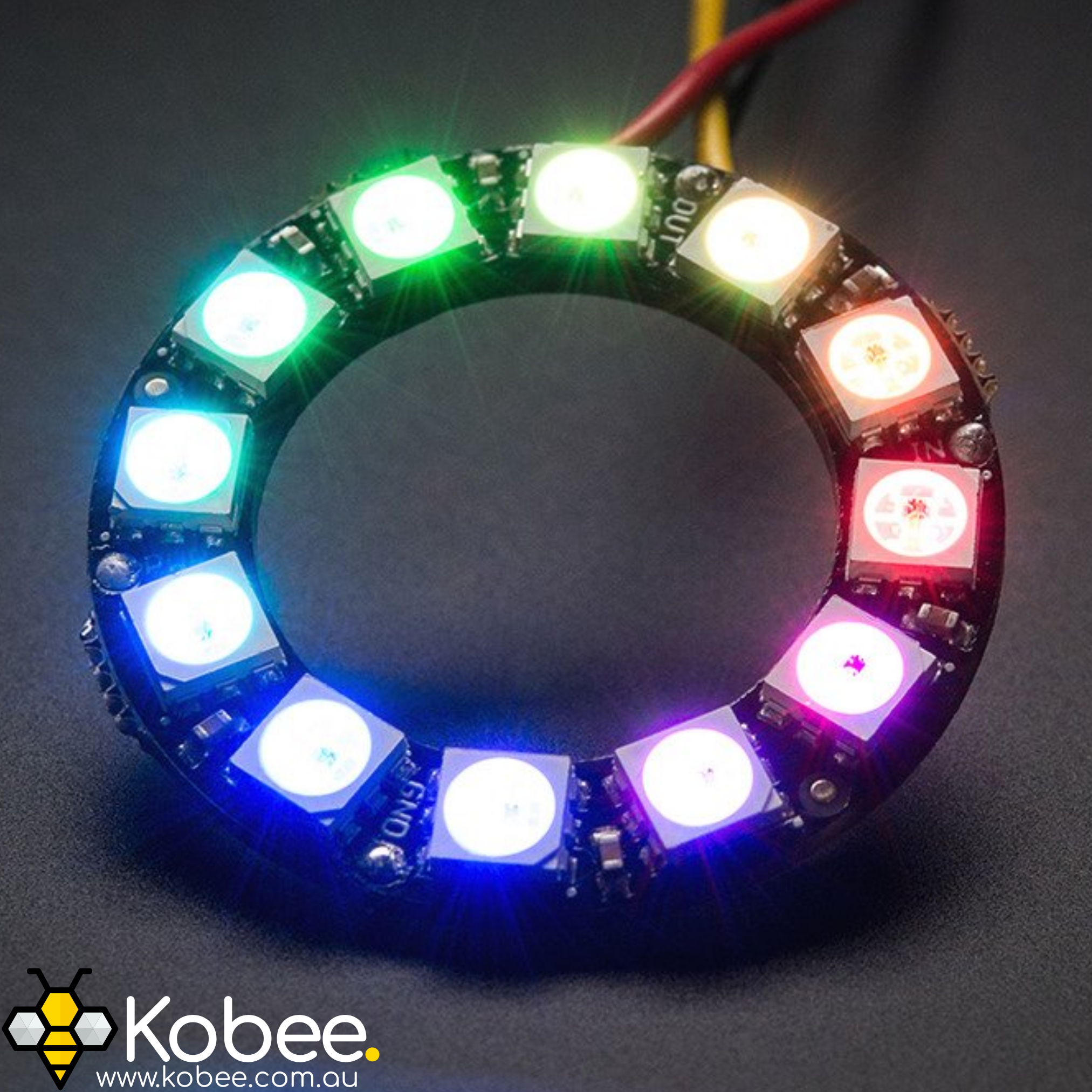 12 LED RGB Neopixel Ring - WS2812B — front view