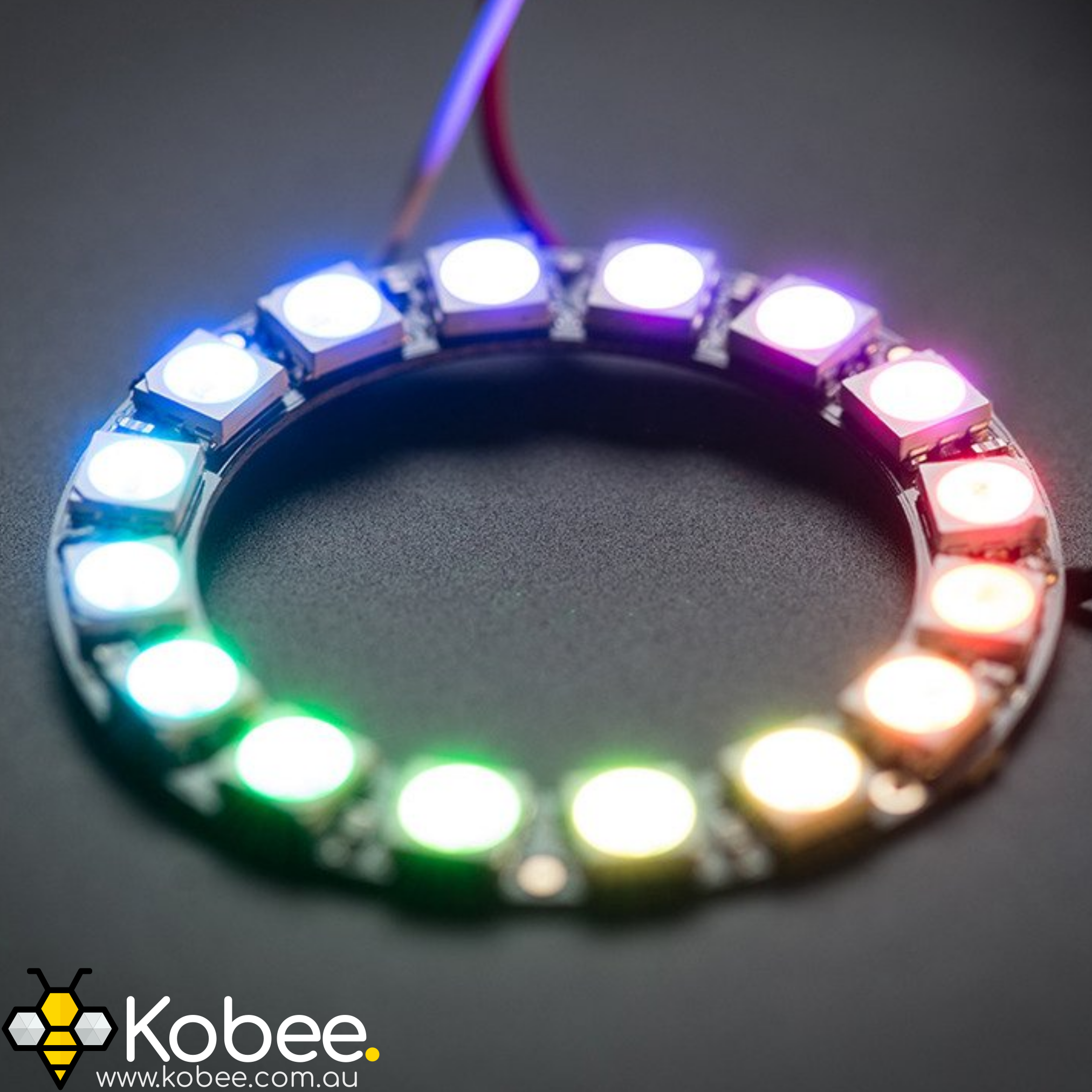 16 LED RGB Neopixel Ring - WS2812B — front view