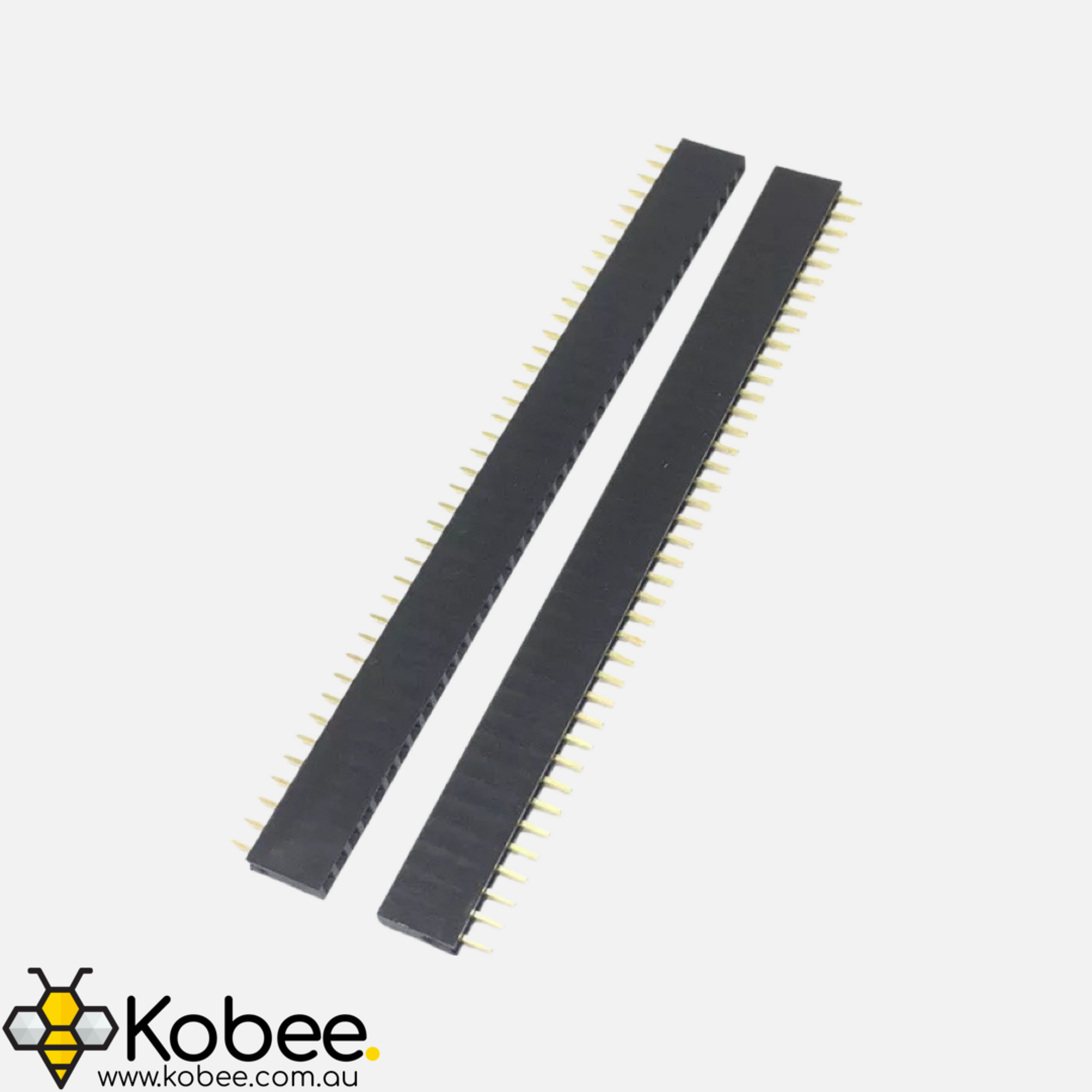 1x40 Pin Female Headers - Straight — front view