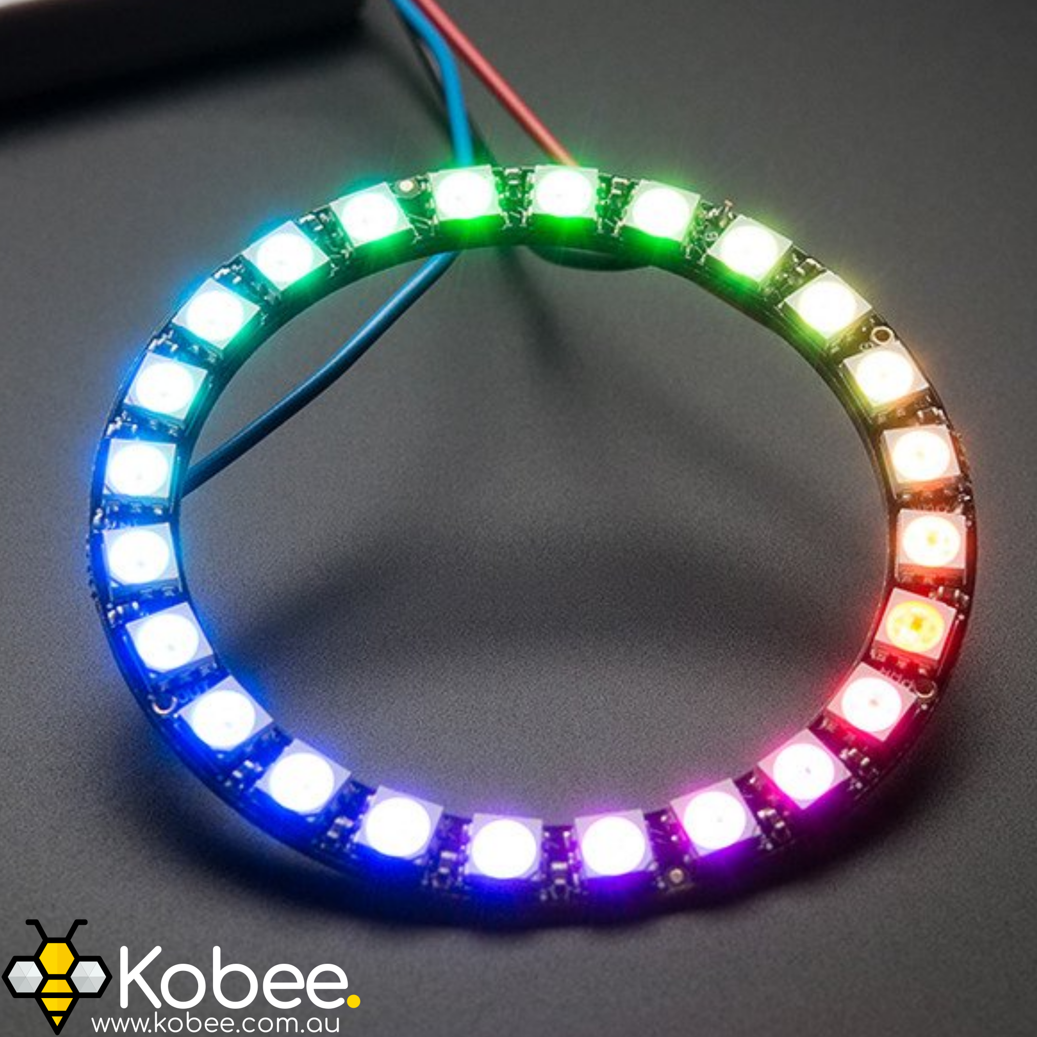 24 LED RGB Neopixel Rings - WS2812B — front view