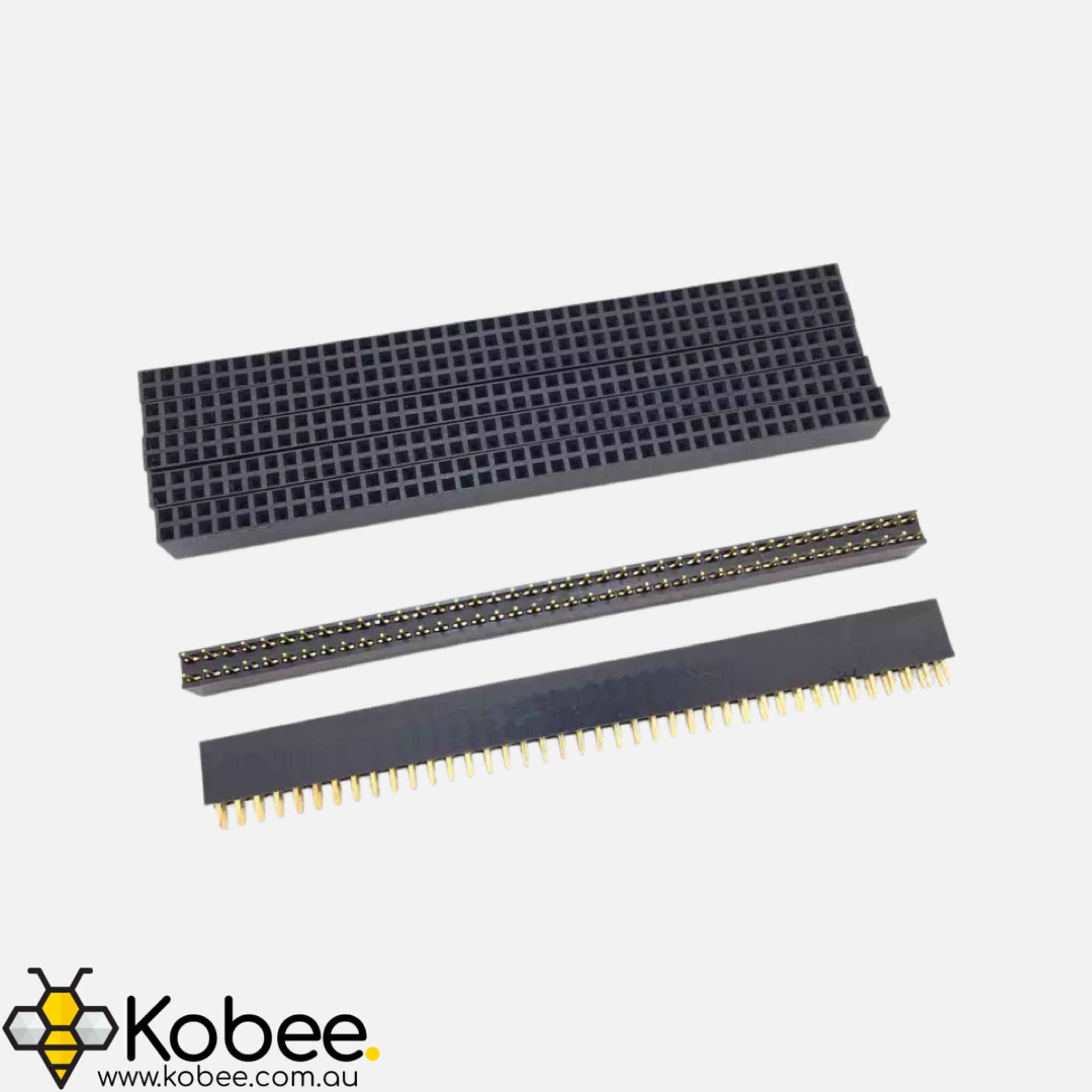 2x40 Pin Female Headers - Straight — front view