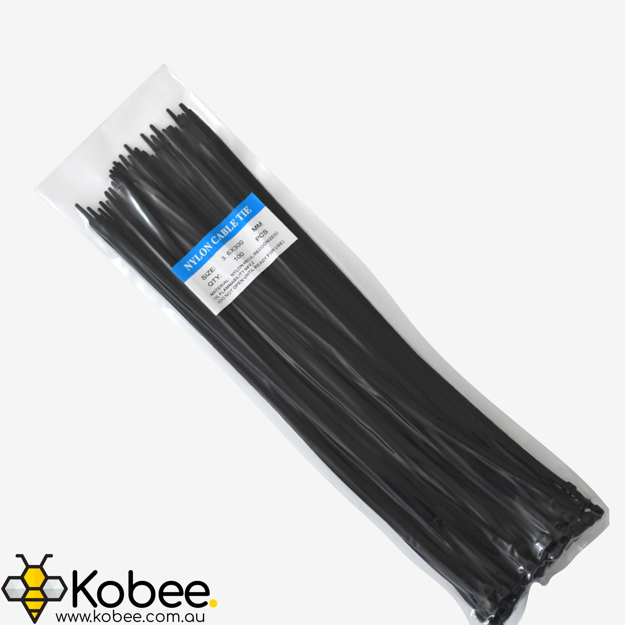 4 mm UV-Stabilised Nylon Cable Ties — 100 Pack — product view