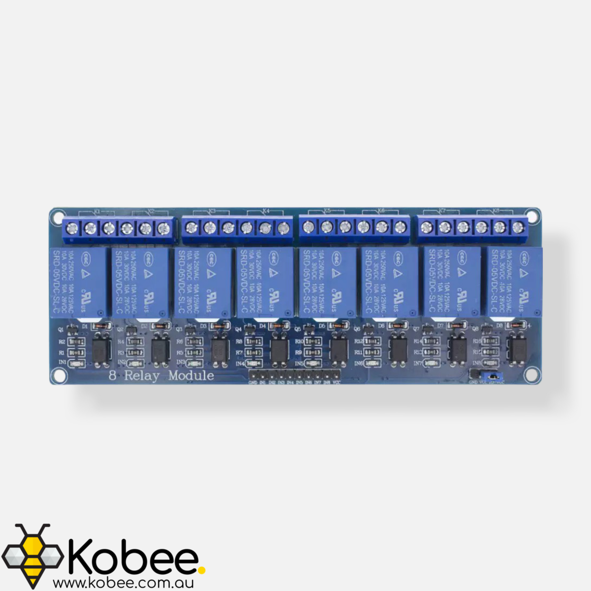 5V 8 Channel Relay Module 10A — alternate view