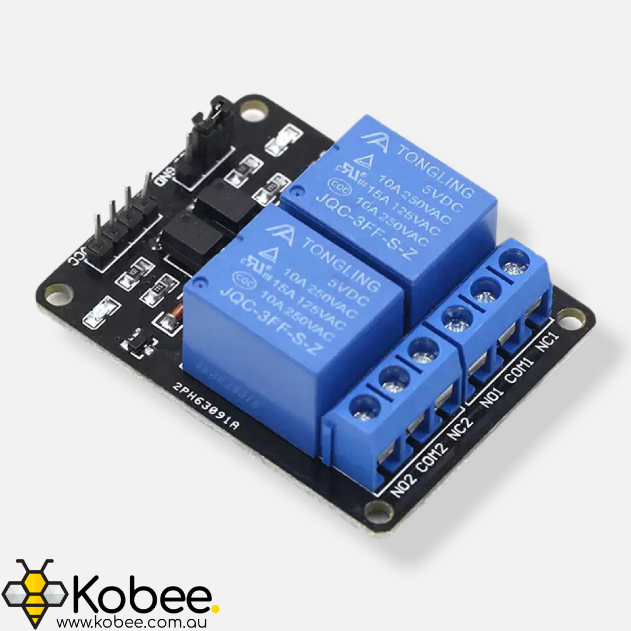 5V Double Channel Relay Module 10A — alternate view