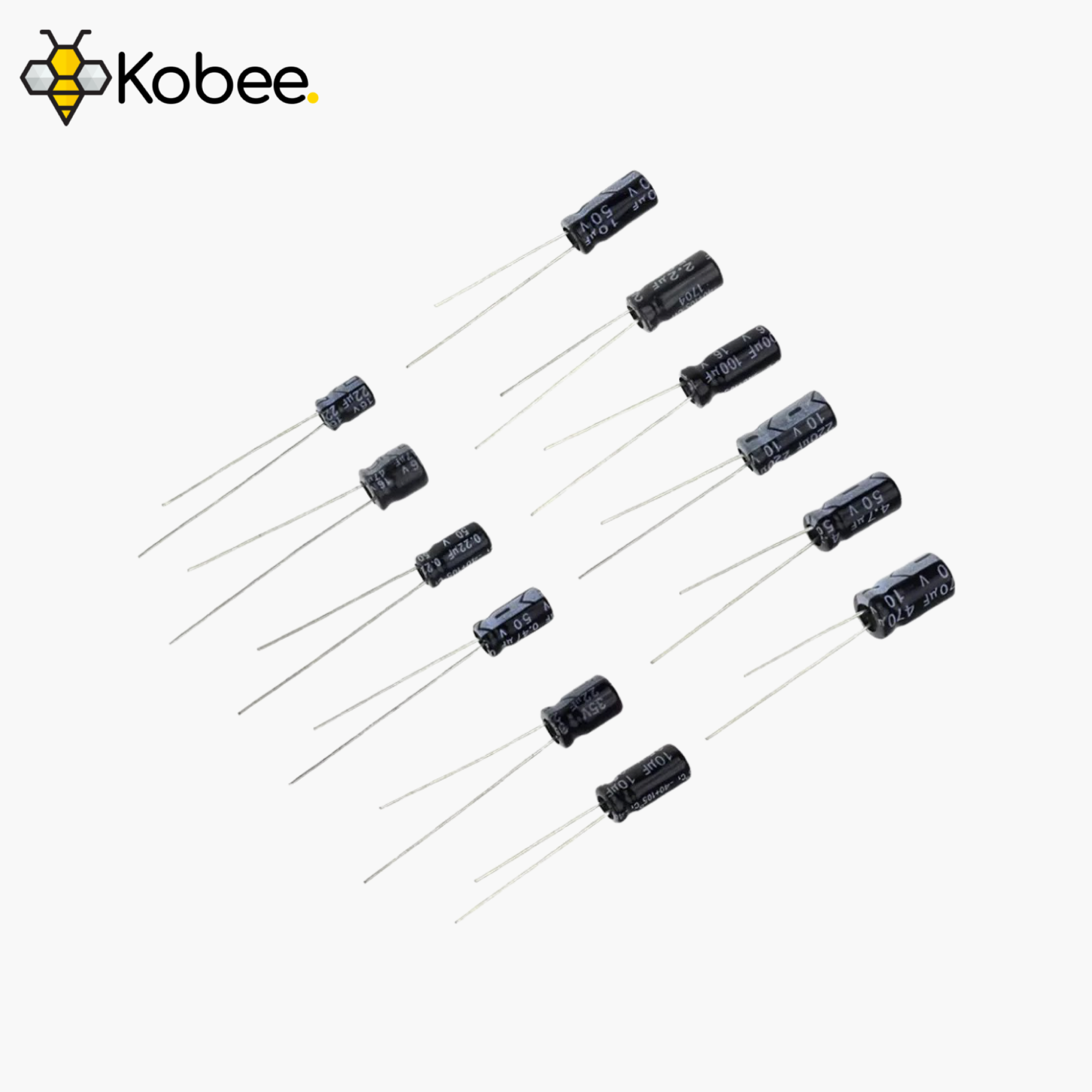 Aluminum Electrolytic Capacitor Pack - 120 Pieces — front view
