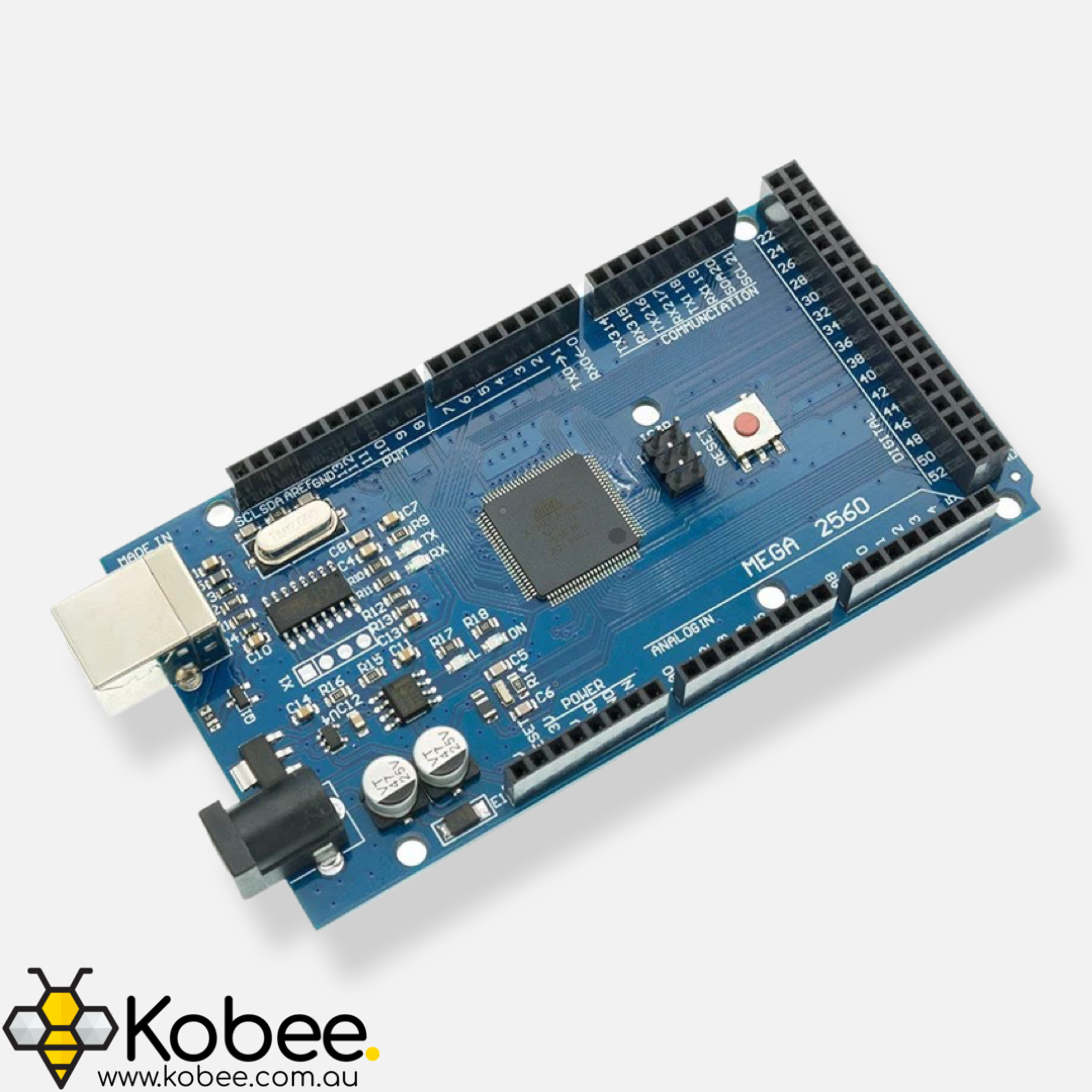 Arduino Mega 2560 ATmega2560 development board with USB connector and digital pin headers