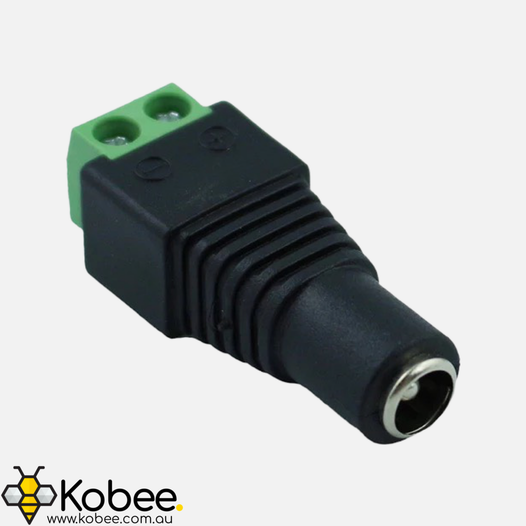 Female DC Power adapter - 2.1mm jack to screw terminal block — alternate view