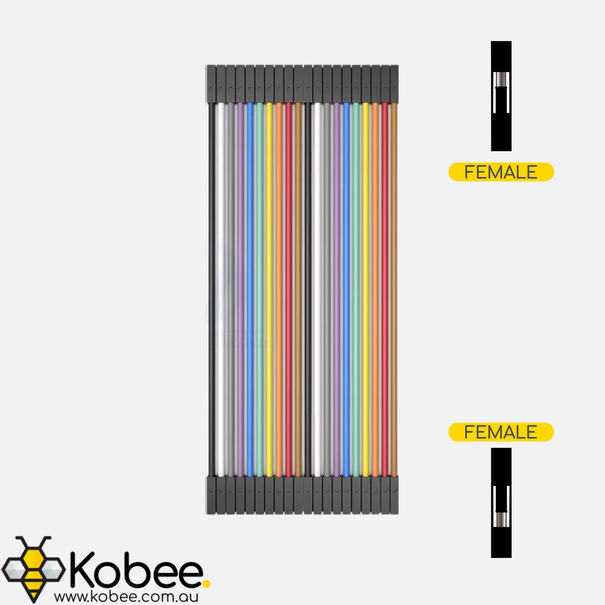 Female-to-Female Dupont Solderless Breadboard Jumper Cable Wires — 10 cm — product view