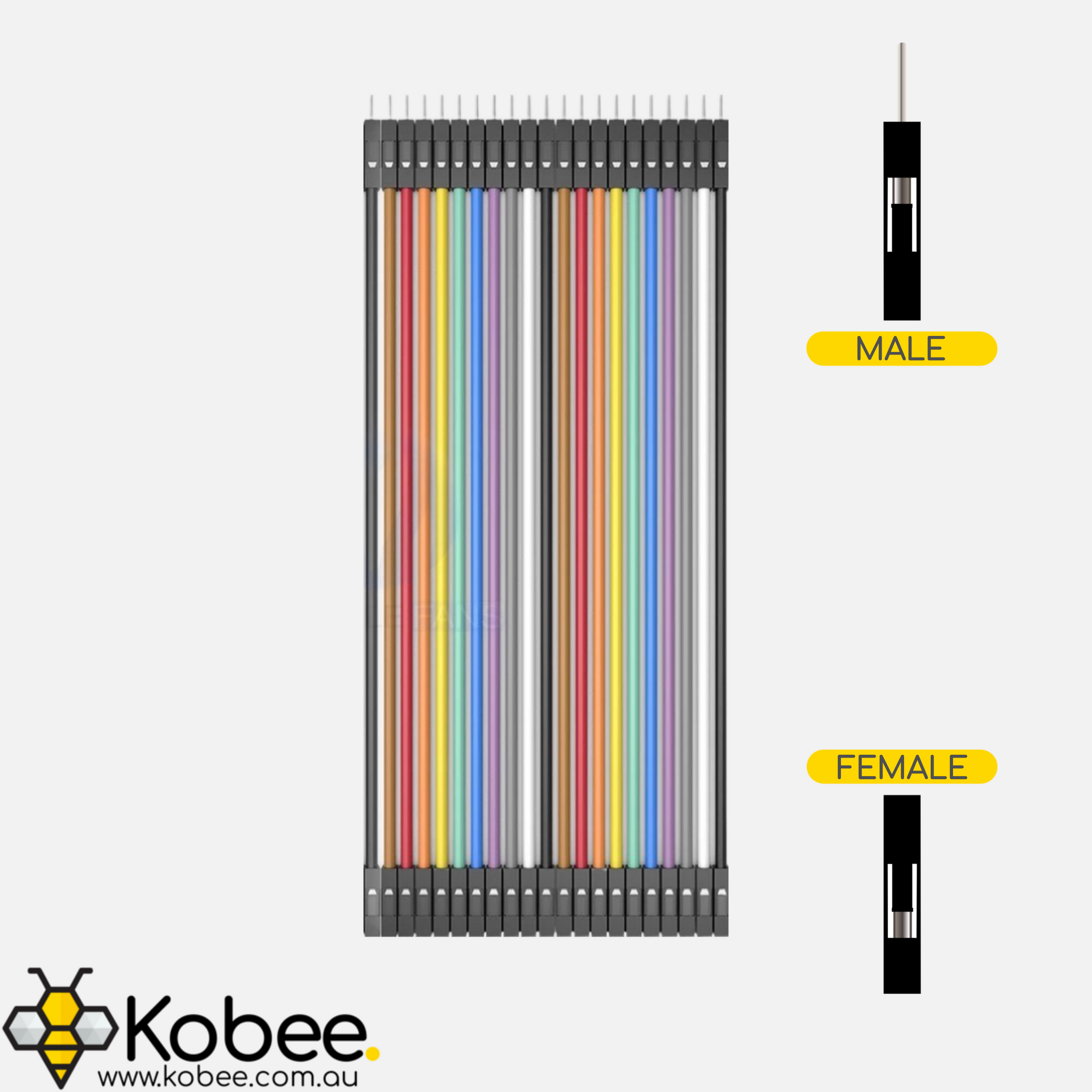 Male-to-Female Dupont Solderless Breadboard Jumper Cable Wires — 10 cm — product view