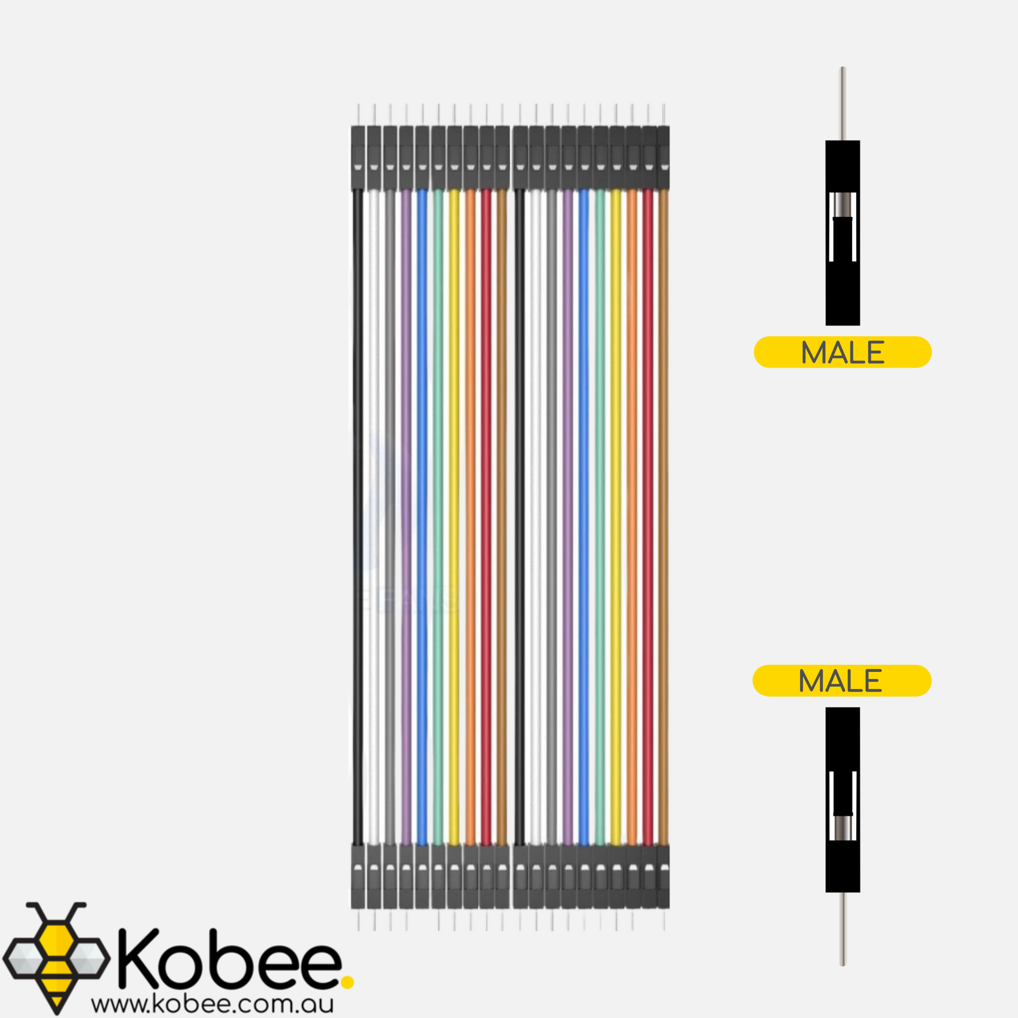 Male-to-Male Dupont Solderless Breadboard Jumper Cable Wires — 10 cm — product view