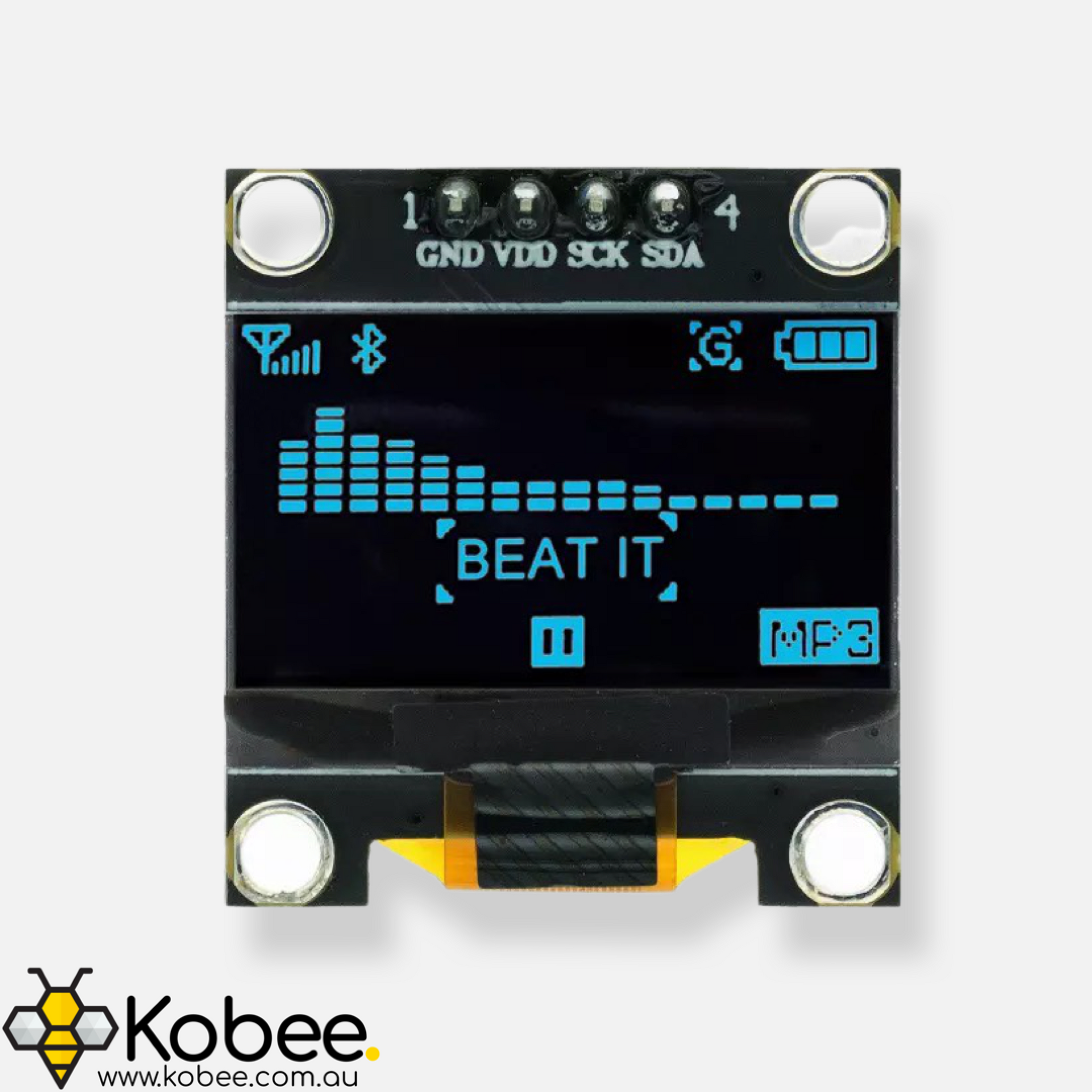 Monochrome 0.96 Inch I2C OLED Display Module — detail view