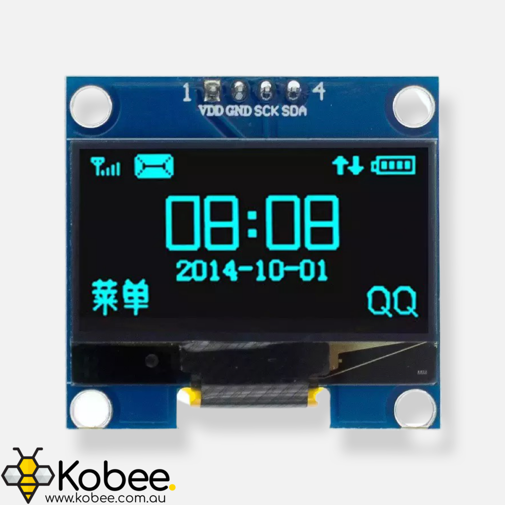 Monochrome 1.3 Inch I2C OLED Display Module — alternate view