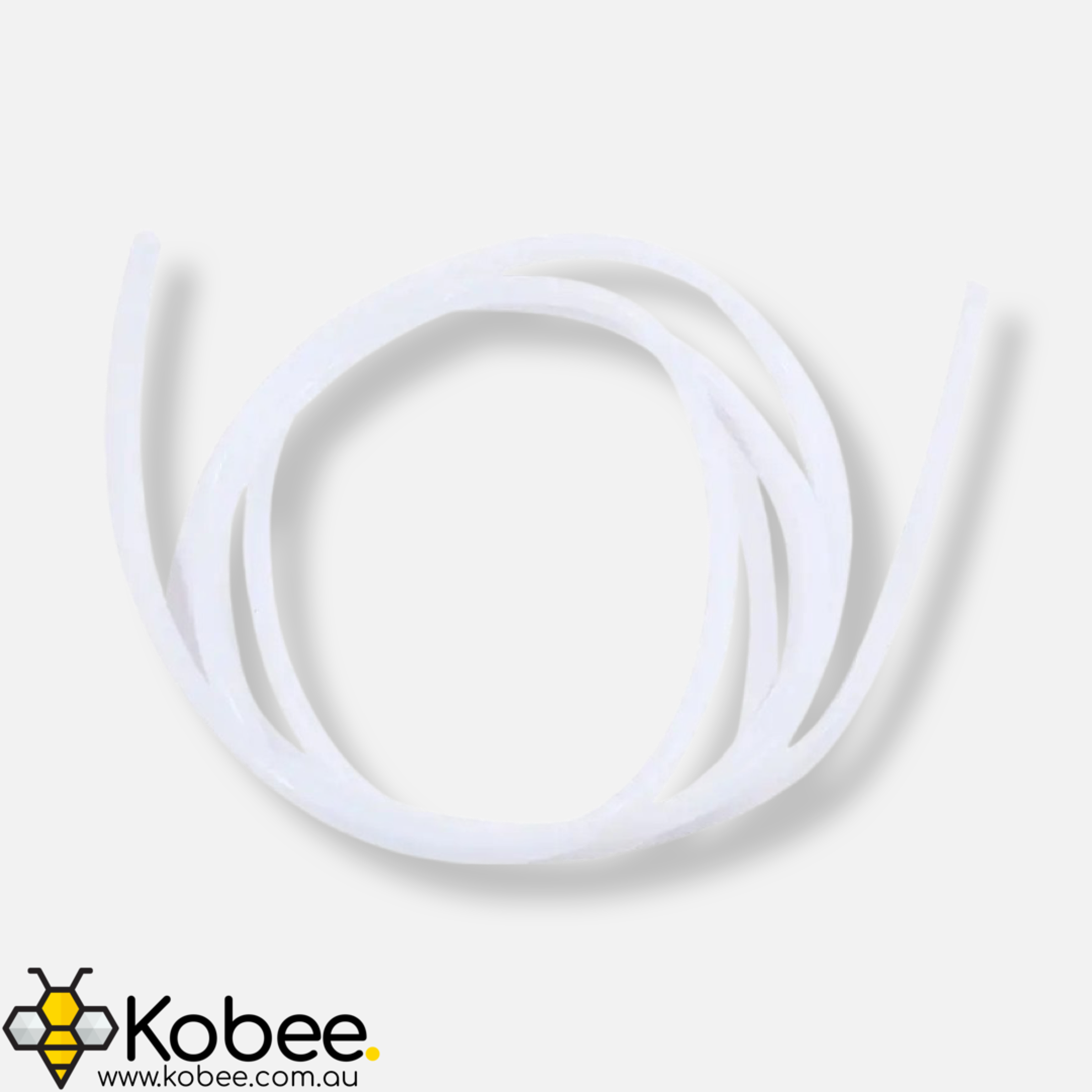 White PTFE Bowden tube for a Creality style 3D printer extruder and hot end